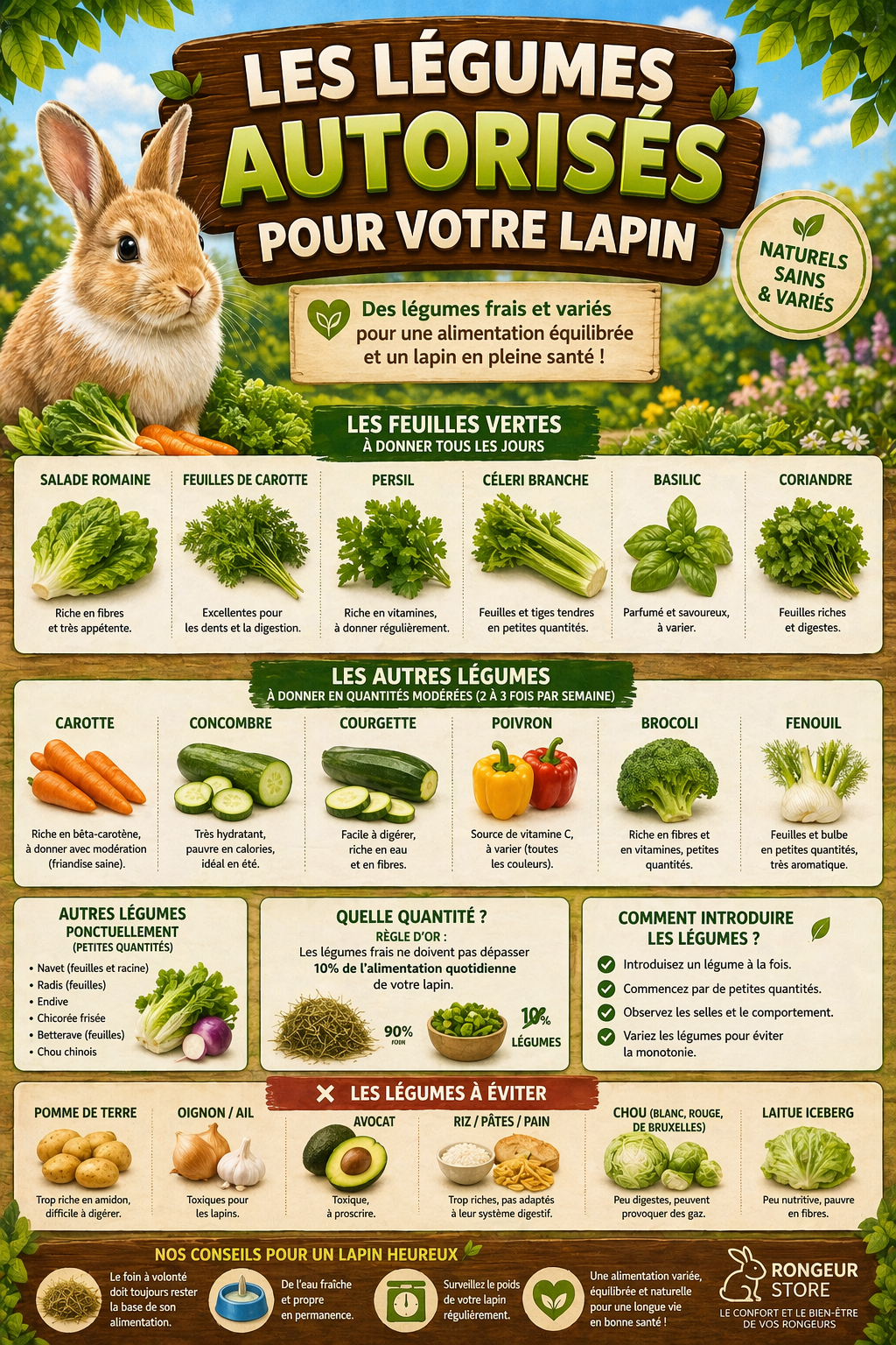 Lire la suite à propos de l’article Les Légumes Autorisés Pour Votre Lapin : Guide Complet