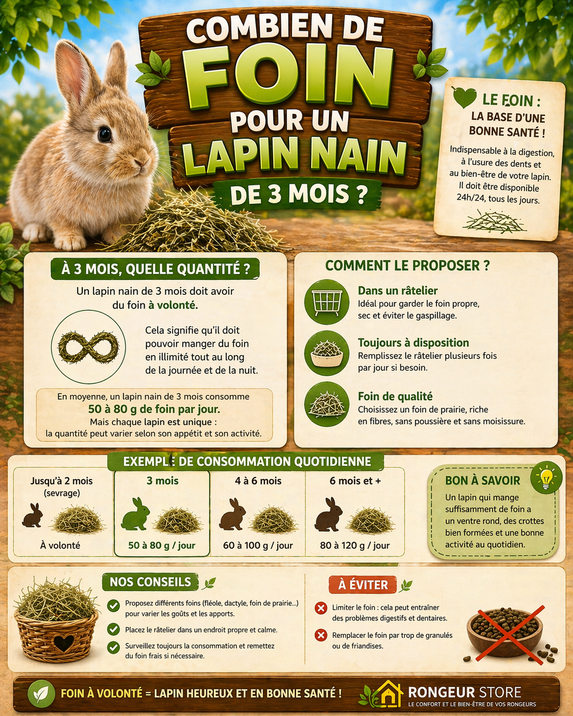 Lire la suite à propos de l’article Combien de foin pour un lapin nain de 3 mois ?
